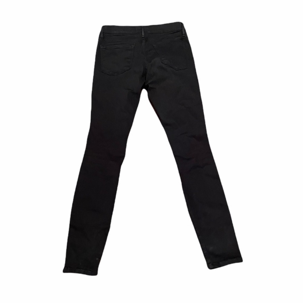 Frame Distressed ripped neutral black wash denim skinny jeans size 26 - Picture 6 of 13